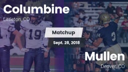 Matchup: Columbine High vs. Mullen  2018