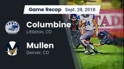 Recap: Columbine  vs. Mullen  2018