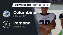 Recap: Columbine  vs. Pomona  2018