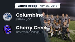 Recap: Columbine  vs. Cherry Creek  2018