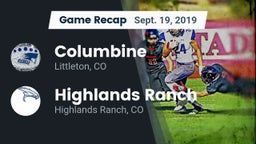 Recap: Columbine  vs. Highlands Ranch  2019