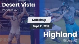 Matchup: Desert Vista High vs. Highland  2018