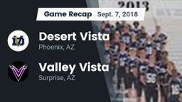 Recap: Desert Vista  vs. Valley Vista  2018