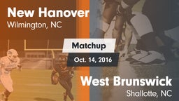 Matchup: New Hanover High vs. West Brunswick  2016