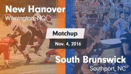 Matchup: New Hanover High vs. South Brunswick  2016