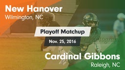 Matchup: New Hanover High vs. Cardinal Gibbons  2016
