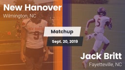 Matchup: New Hanover High vs. Jack Britt  2019
