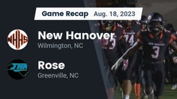 Recap: New Hanover  vs. Rose  2023