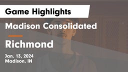 Madison Consolidated  vs Richmond  Game Highlights - Jan. 13, 2024