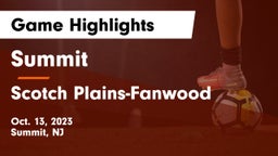 Summit  vs Scotch Plains-Fanwood  Game Highlights - Oct. 13, 2023