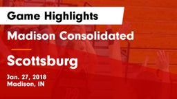 Madison Consolidated  vs Scottsburg  Game Highlights - Jan. 27, 2018