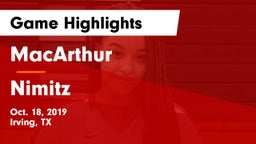 MacArthur  vs Nimitz  Game Highlights - Oct. 18, 2019