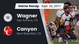 Recap: Wagner  vs. Canyon  2017