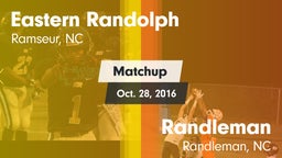 Matchup: Eastern Randolph vs. Randleman  2016