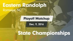 Matchup: Eastern Randolph vs. State Championships 2016