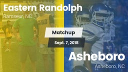 Matchup: Eastern Randolph vs. Asheboro  2018