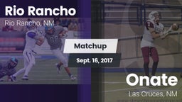 Matchup: Rio Rancho High vs. Onate  2017