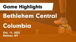 Bethlehem Central  vs Columbia  Game Highlights - Oct. 11, 2022