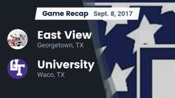 Recap: East View  vs. University  2017