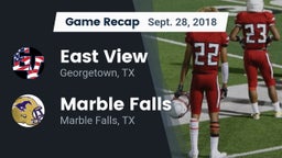 Recap: East View  vs. Marble Falls  2018