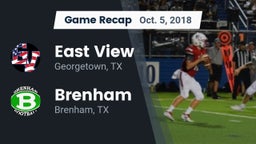 Recap: East View  vs. Brenham  2018