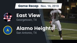 Recap: East View  vs. Alamo Heights  2018