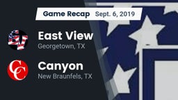 Recap: East View  vs. Canyon  2019