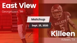 Matchup: East View High vs. Killeen  2020
