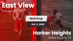Matchup: East View High vs. Harker Heights  2020