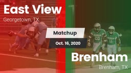 Matchup: East View High vs. Brenham  2020