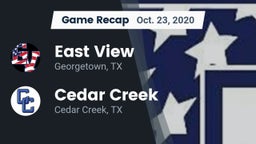 Recap: East View  vs. Cedar Creek  2020