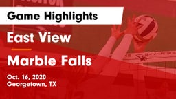 East View  vs Marble Falls  Game Highlights - Oct. 16, 2020