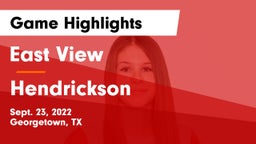 East View  vs Hendrickson  Game Highlights - Sept. 23, 2022