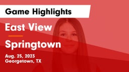 East View  vs Springtown  Game Highlights - Aug. 25, 2023