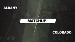 Matchup: Albany  vs. Colorado  2016
