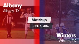 Matchup: Albany  vs. Winters  2016
