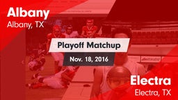 Matchup: Albany  vs. Electra  2016