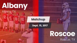 Matchup: Albany  vs. Roscoe  2017