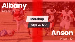 Matchup: Albany  vs. Anson  2017
