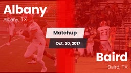 Matchup: Albany  vs. Baird  2017
