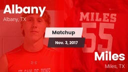 Matchup: Albany  vs. Miles  2017