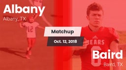 Matchup: Albany  vs. Baird  2018
