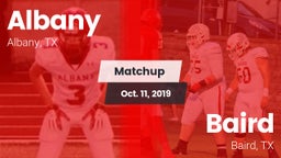 Matchup: Albany  vs. Baird  2019