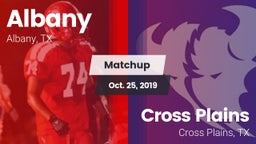 Matchup: Albany  vs. Cross Plains  2019