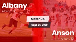 Matchup: Albany  vs. Anson  2020