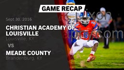 Recap: Christian Academy of Louisville vs. Meade County  2016