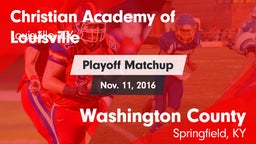 Matchup: Christian Academy vs. Washington County  2016
