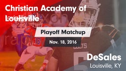 Matchup: Christian Academy vs. DeSales  2016