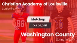 Matchup: Christian Academy vs. Washington County  2017