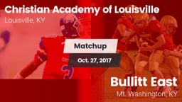 Matchup: Christian Academy vs. Bullitt East  2017